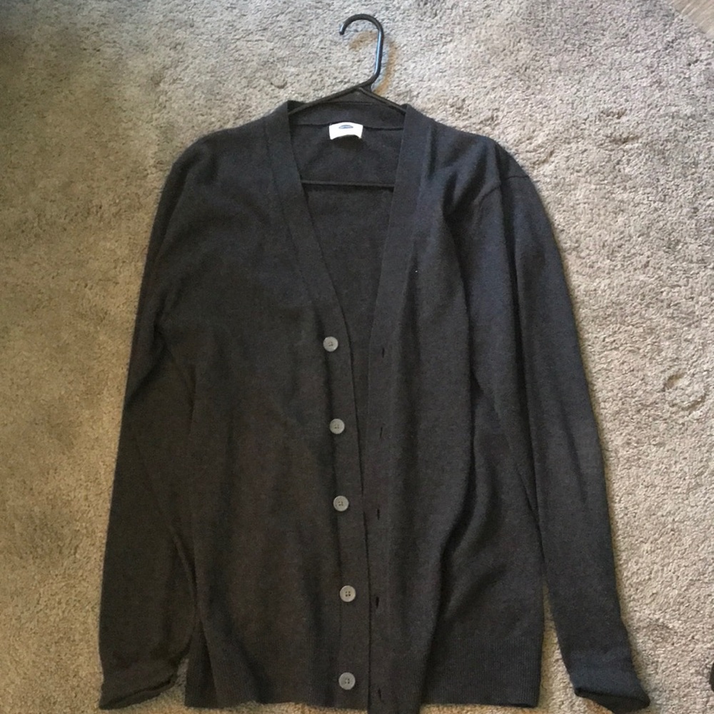 Mens Light Cardigan (Black Medium)